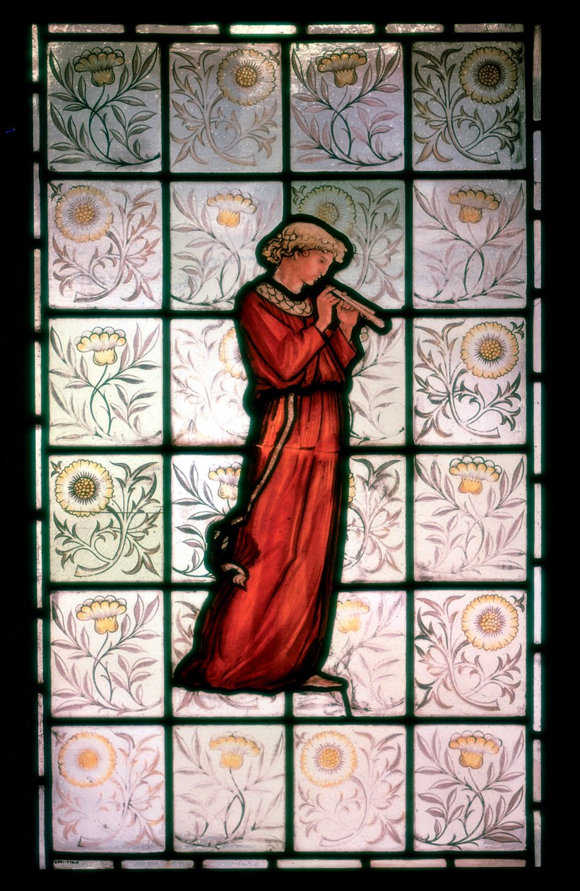 Farvet glas, Minstrel. 1882-1884 af William Morris