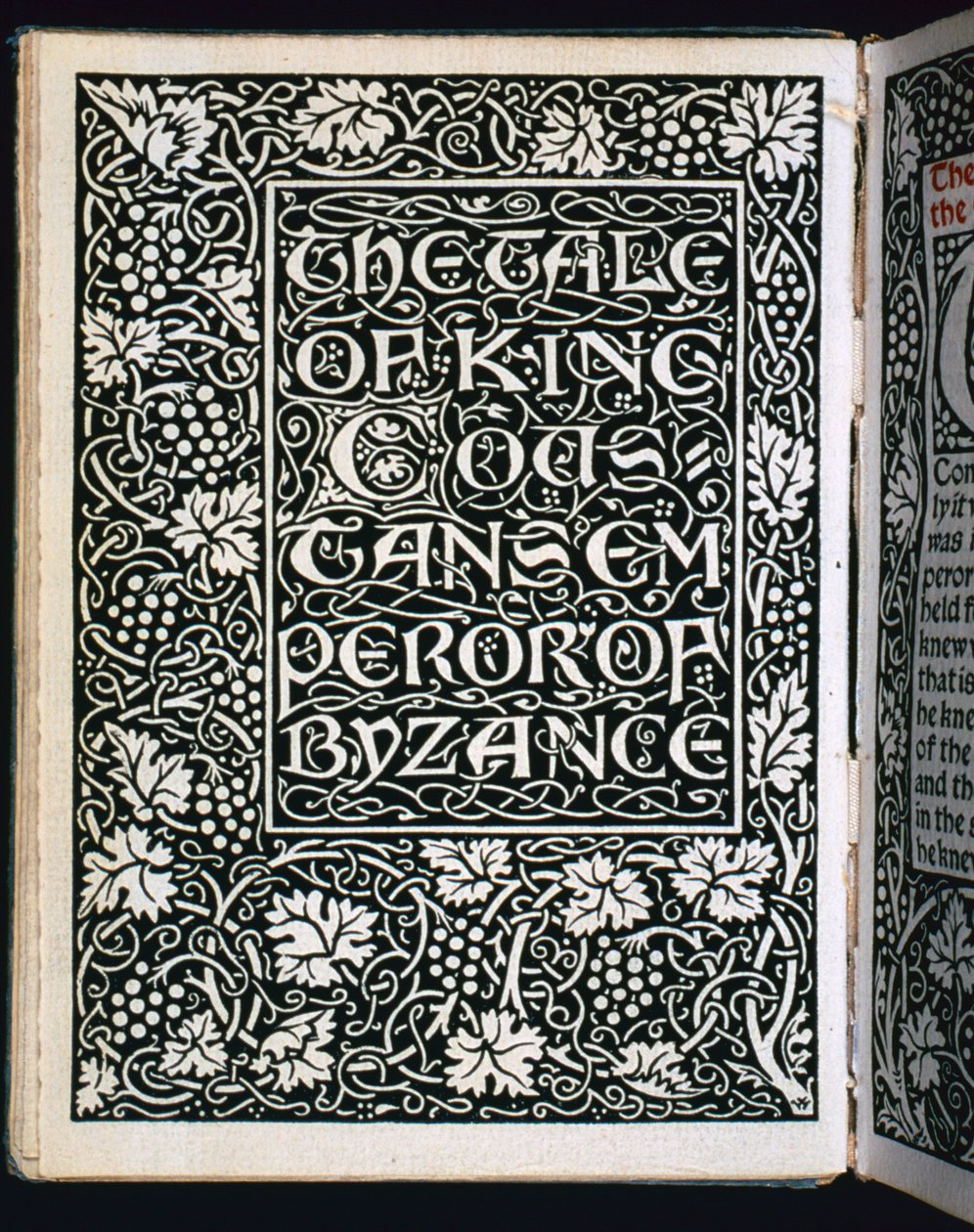 Titelblad fra The Tale of the Emperor, 1894 af William Morris