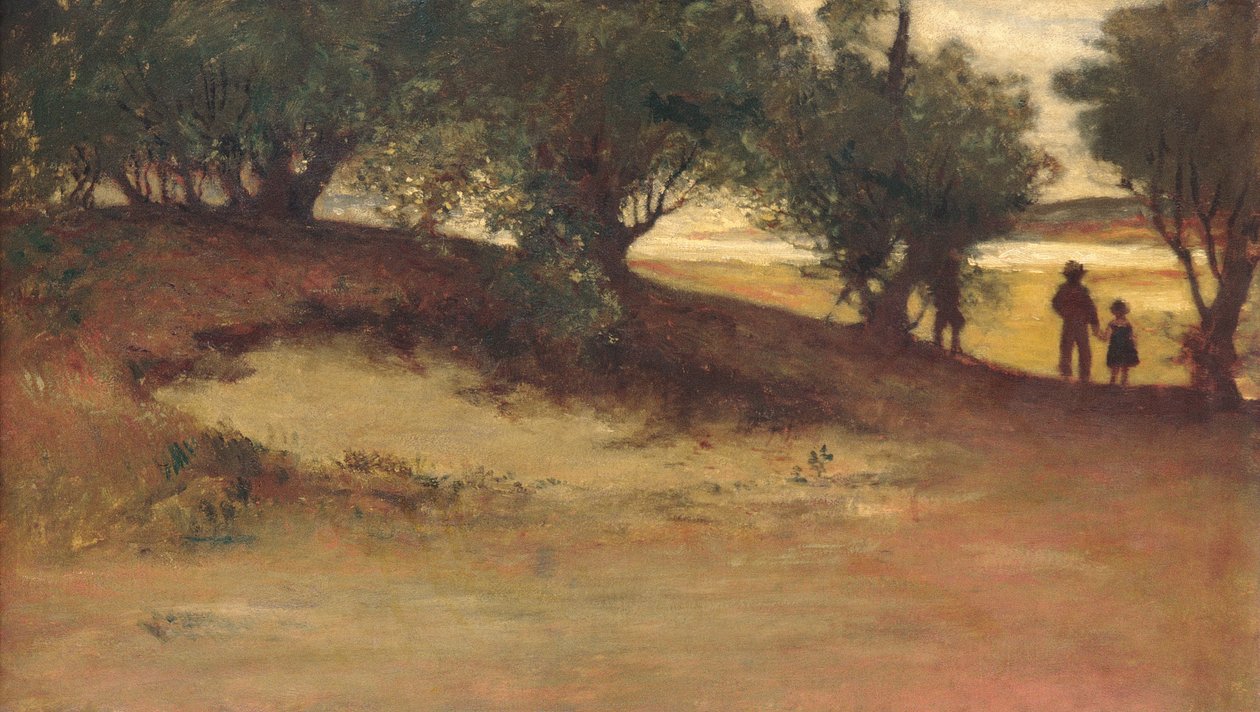 Sandbanke med piletræer, magnolia af William Morris Hunt