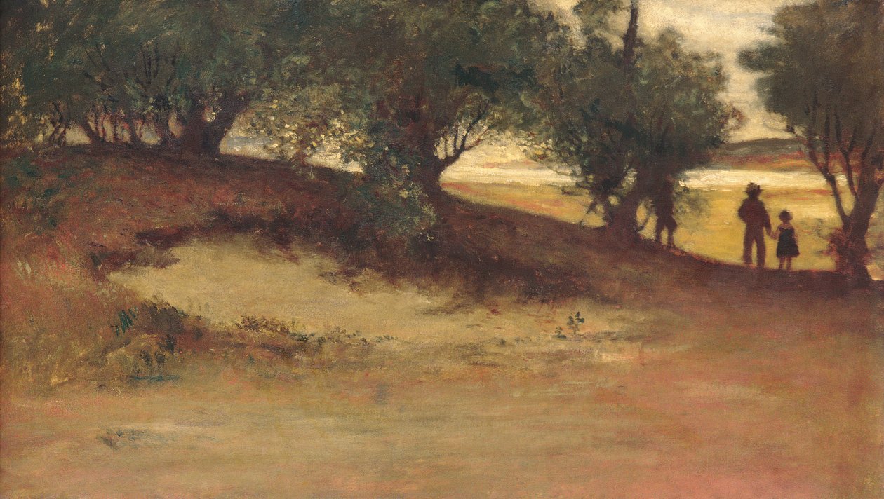 Sandbanke med piletræer, Magnolia, 1877. af William Morris Hunt