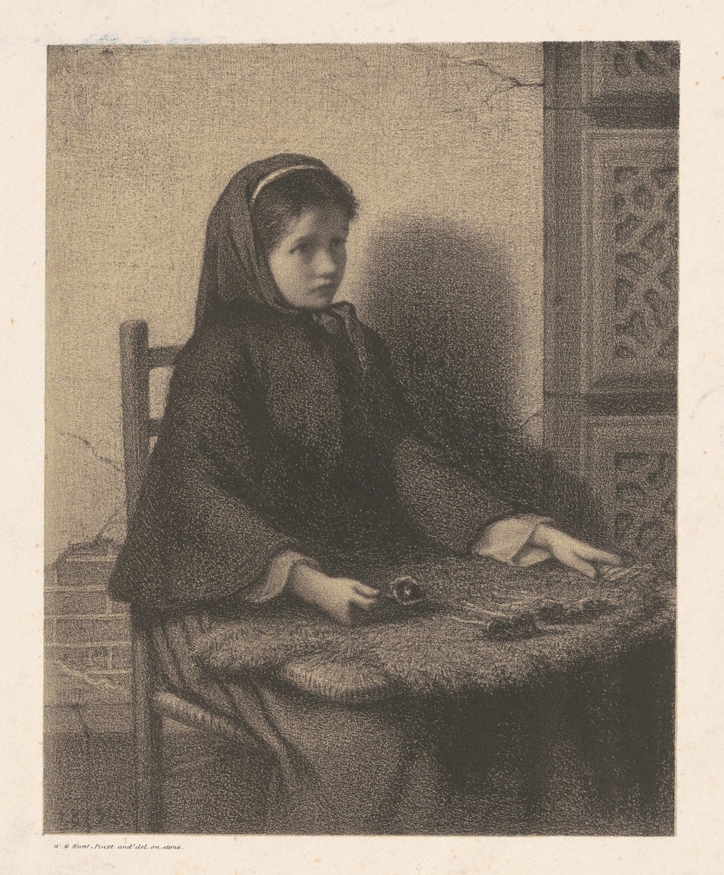 Violet pige af William Morris Hunt