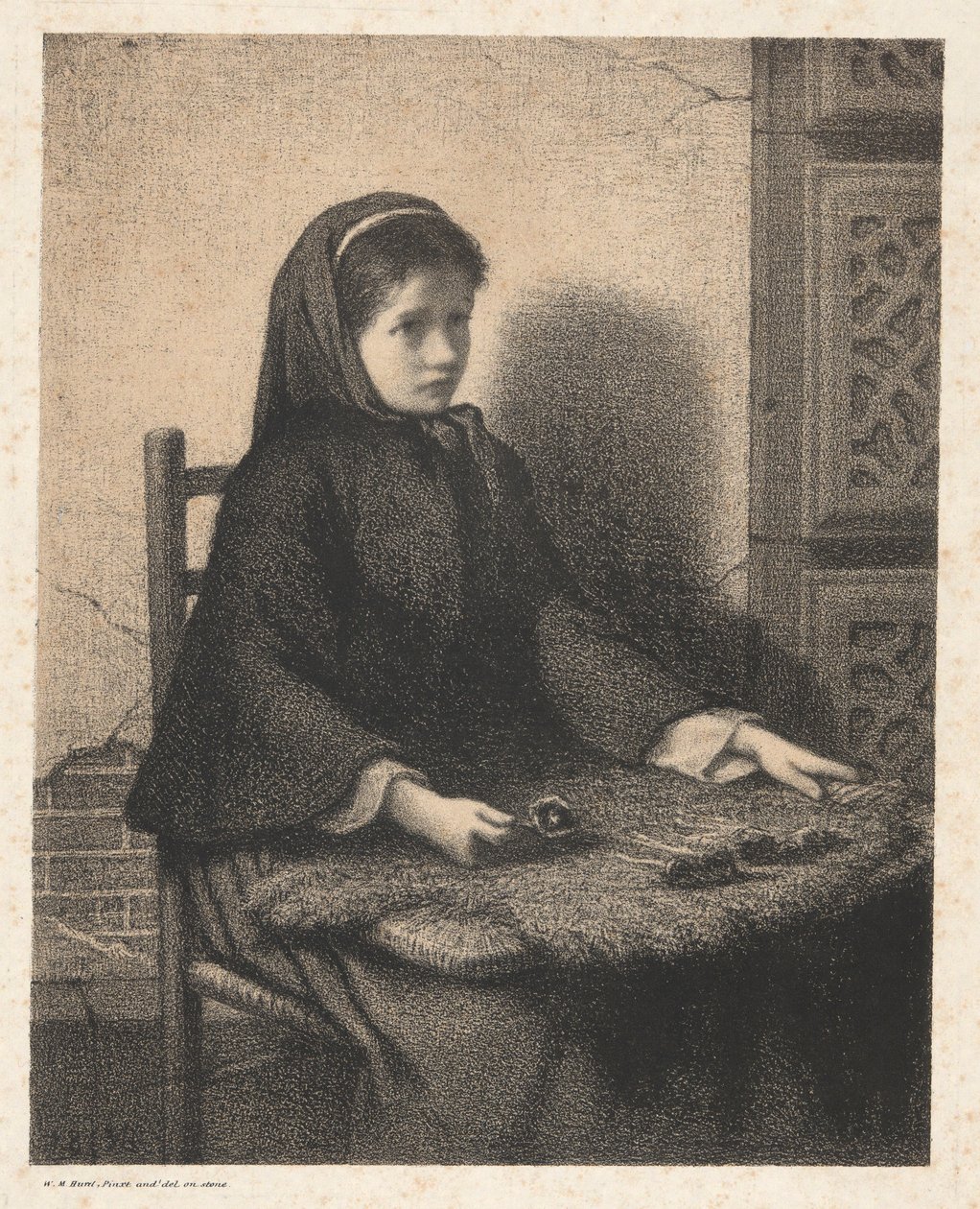 Violet pige af William Morris Hunt