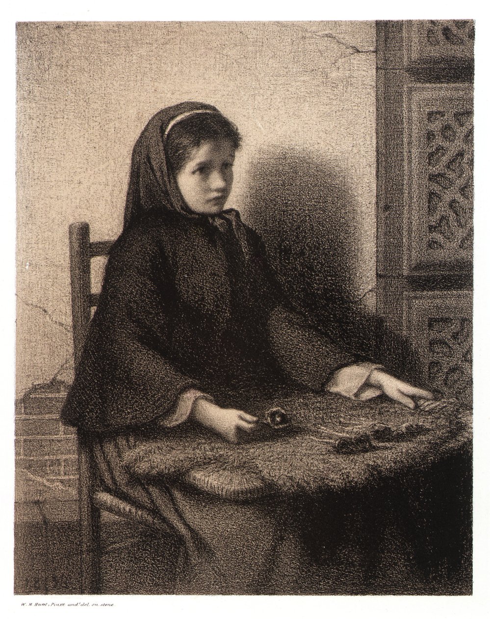 Violet pige af William Morris Hunt