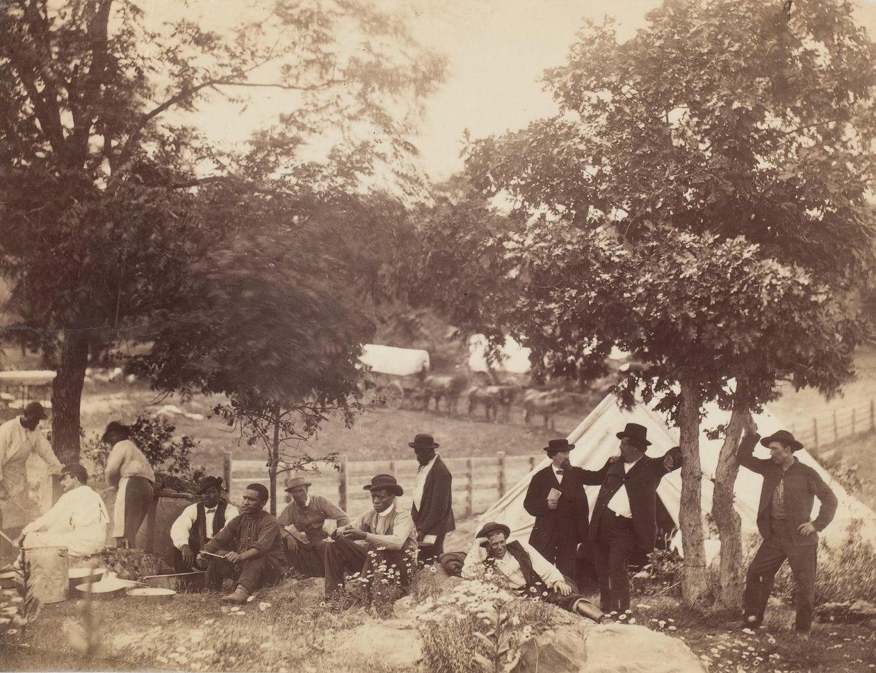 Captain Hoffs lejr, set bagfra, Gettysburg, Pennsylvania, juli 1865. af William Morris Smith