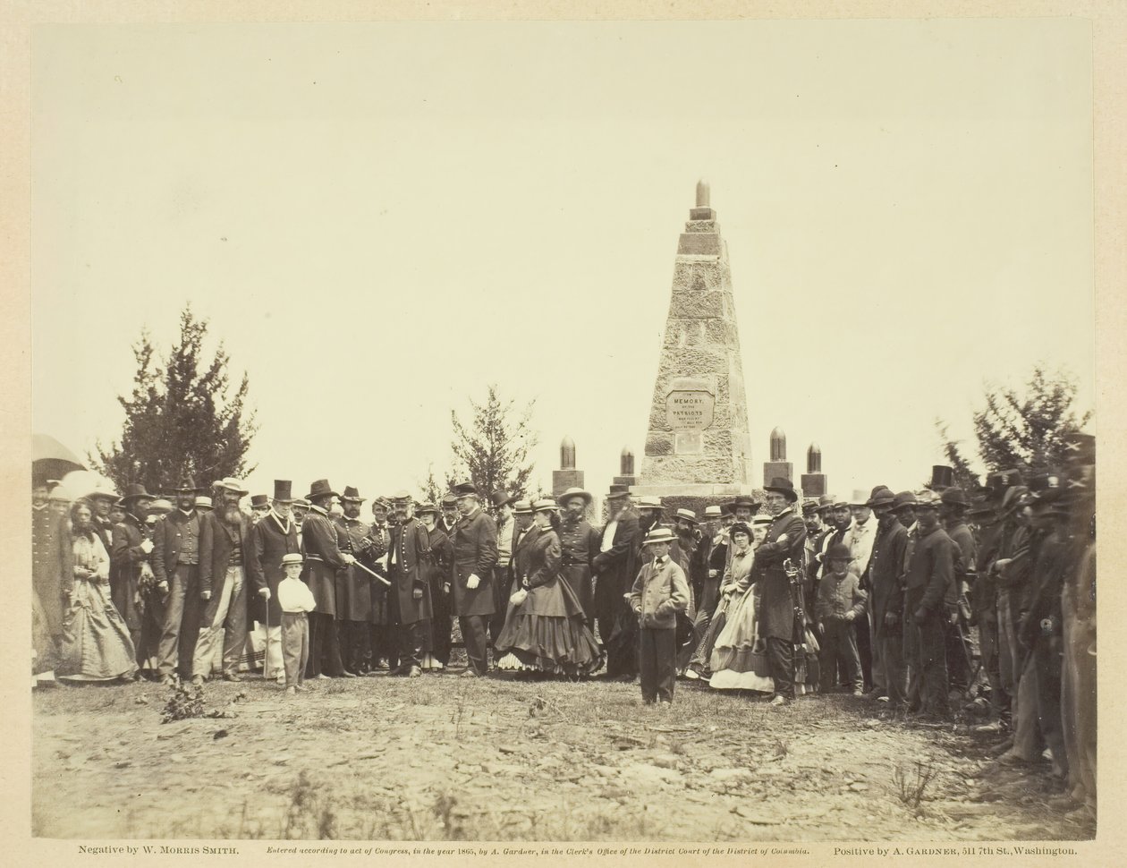 Indvielse af monument på Bull Run Battle-field, juni 1865. af William Morris Smith
