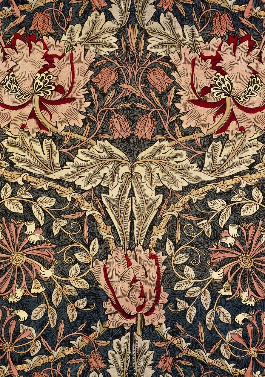 Dekorativt stof, 1876-1890. af William Morris Tapestry Works