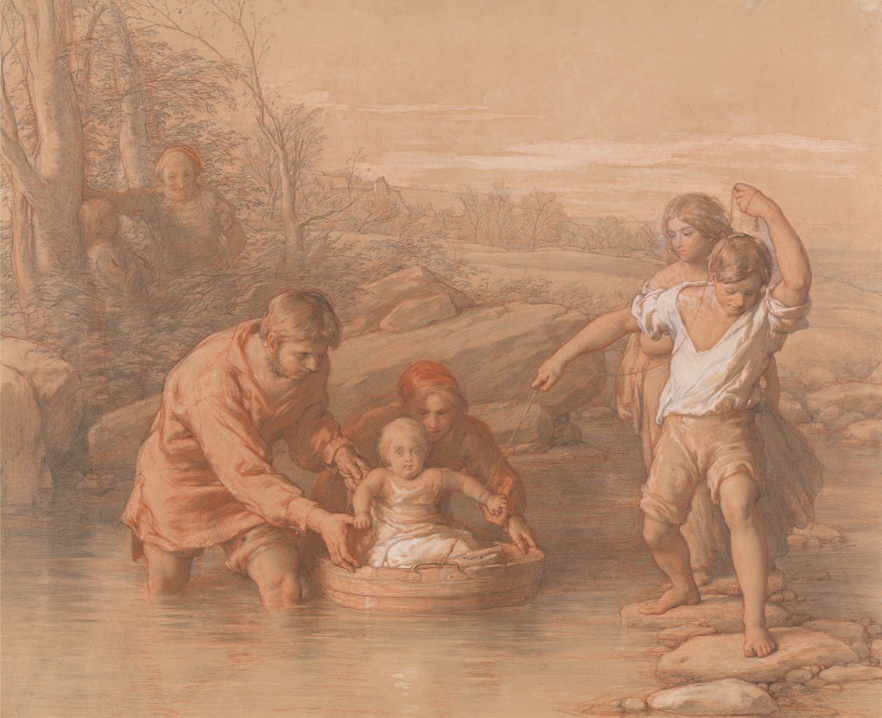 Tegning til Den første rejse af William Mulready