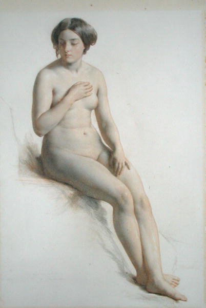 Nøgenstudie af en pige af William Mulready