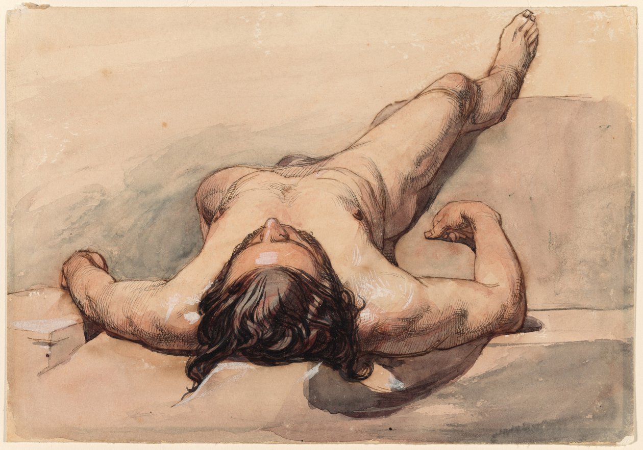 Studie af mandlig nøgenfigur af William Mulready