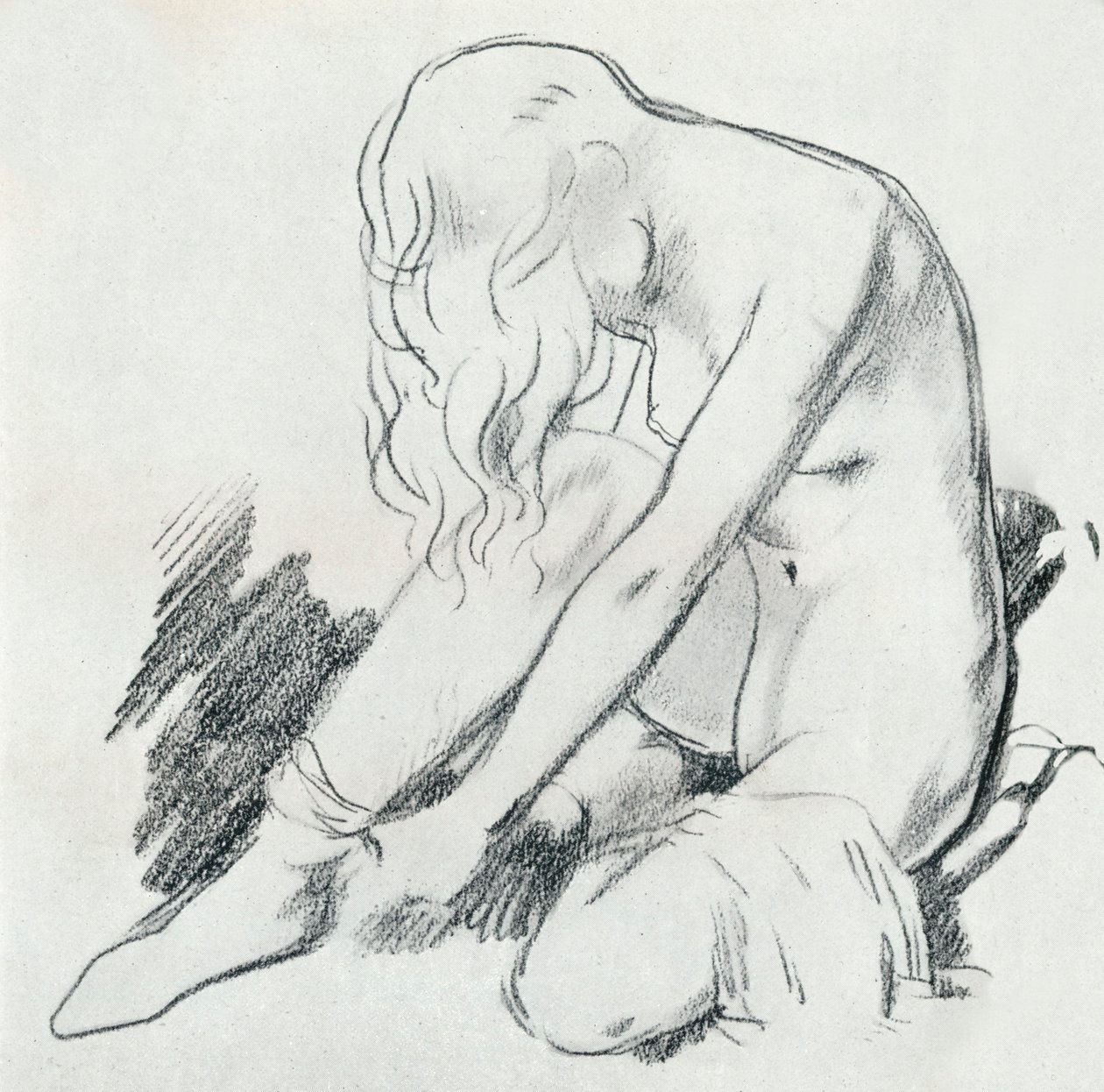 Et figurstudie, c20. århundrede 1932 af William Newenham Montague Orpen