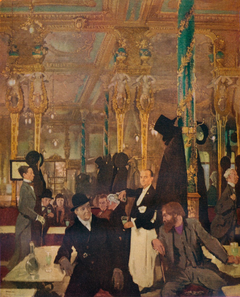 The Cafe Royal, London, 1912 af William Newenham Montague Orpen