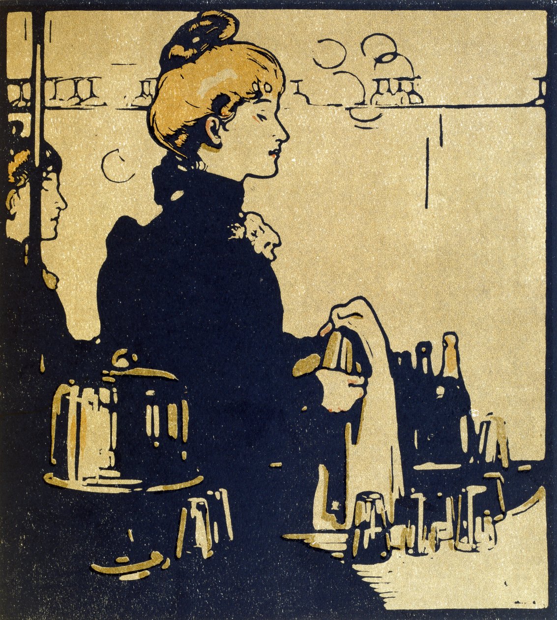 Barmaid, illustration fra 