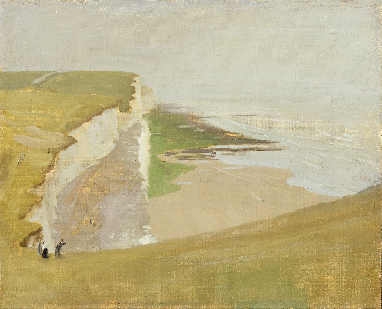 Cliffs at Rottingdean (olie på lærred på møllebræt) af William Nicholson