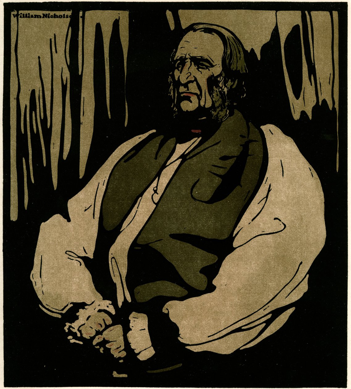 Dr. Temple, ærkebiskoppen af Canterbury, ca. 1898 (chromolitho) af William Nicholson