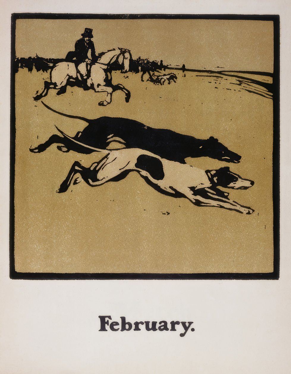 Jagt til hest af William Nicholson