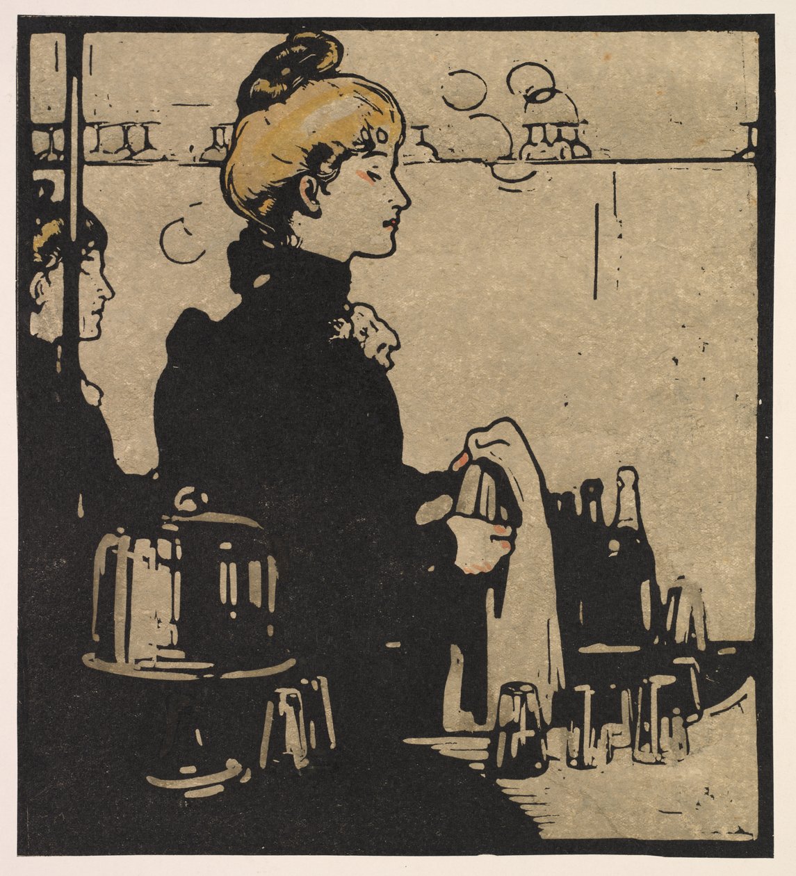 London -typer: Barmaid af William Nicholson