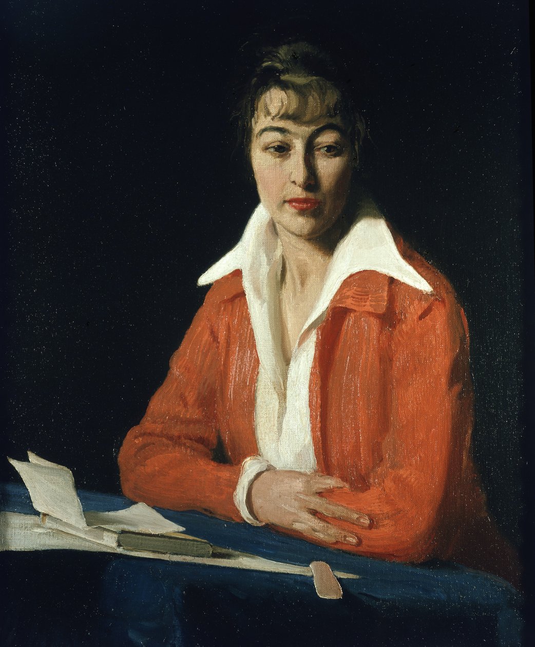 Portræt af Miss Maude Nelke, ca. 1914 (olie på lærred) af William Nicholson