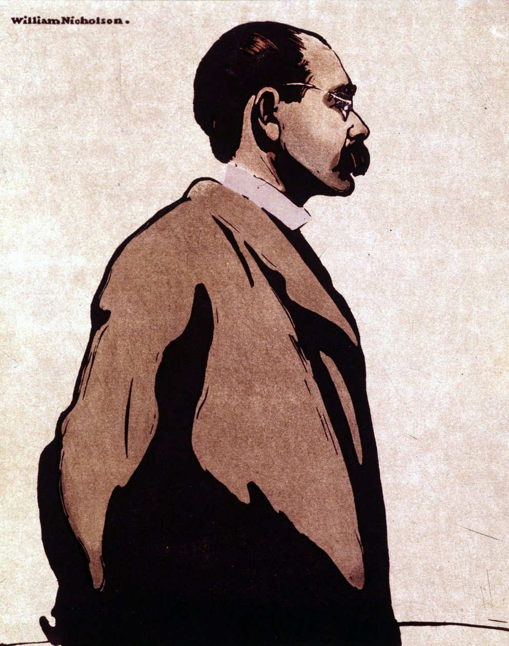 Portræt af Rudyard Kipling - af William Nicholson (1872-1949) af William Nicholson