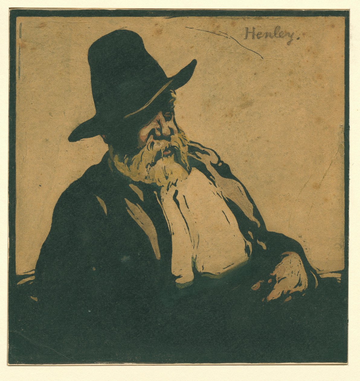 Portret af William Ernest Henley af William Nicholson