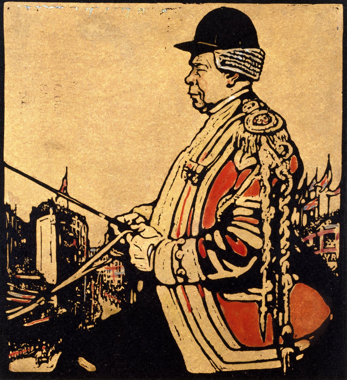 Dronning Victorias kusk (træsnit) af William Nicholson