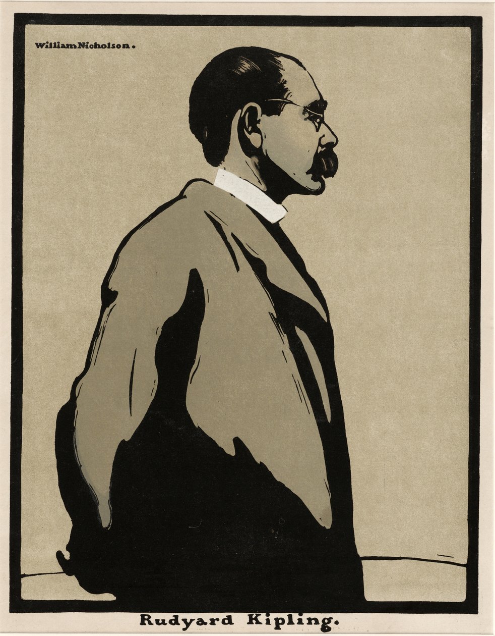 Rudyard Kipling (1865 - 1936), pub. 1899 (farvelitografi) af William Nicholson