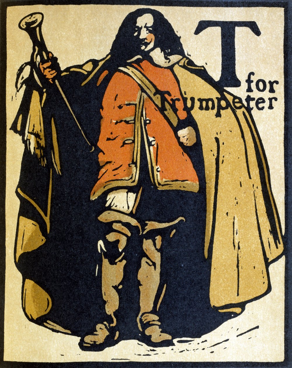 T for Trumpeter, illustration fra 