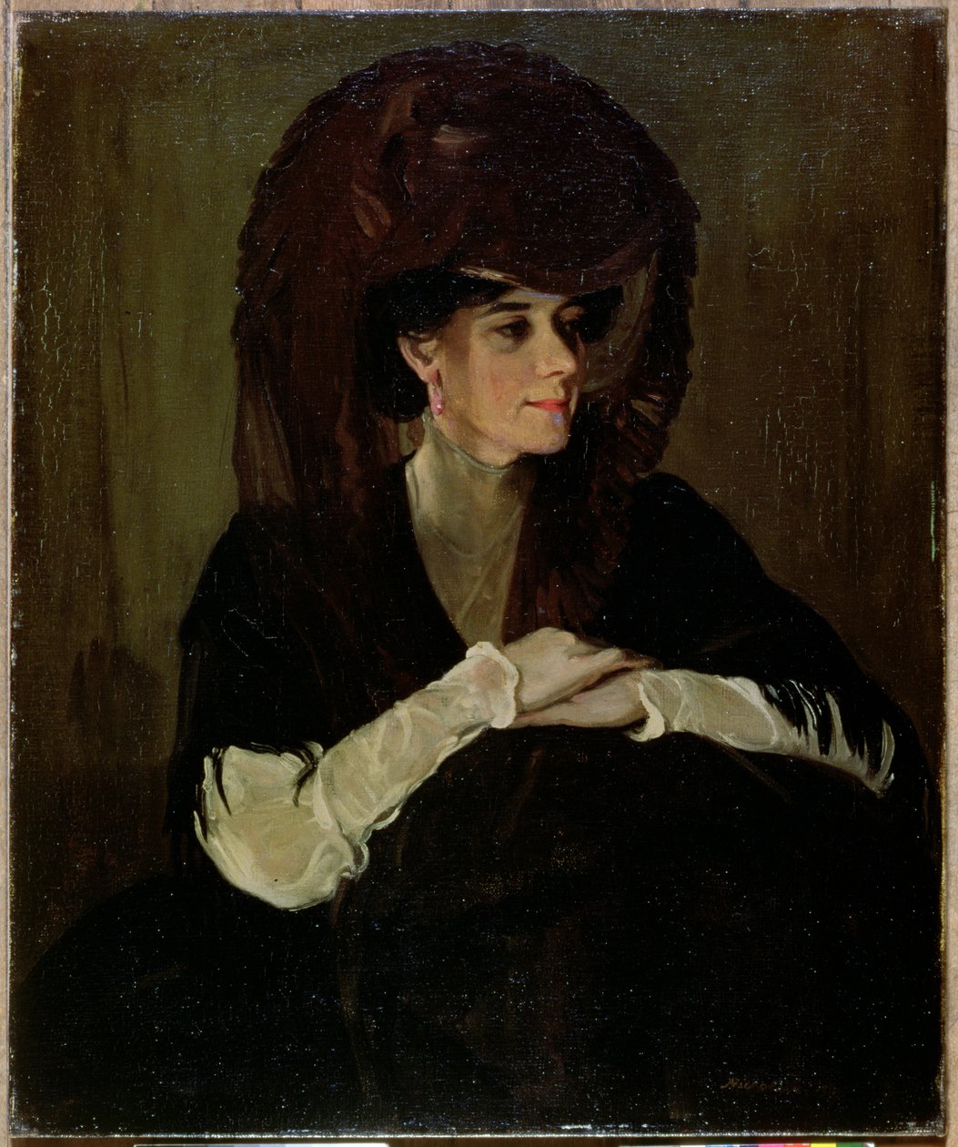 Det brune slør (olie på lærred) af William Nicholson