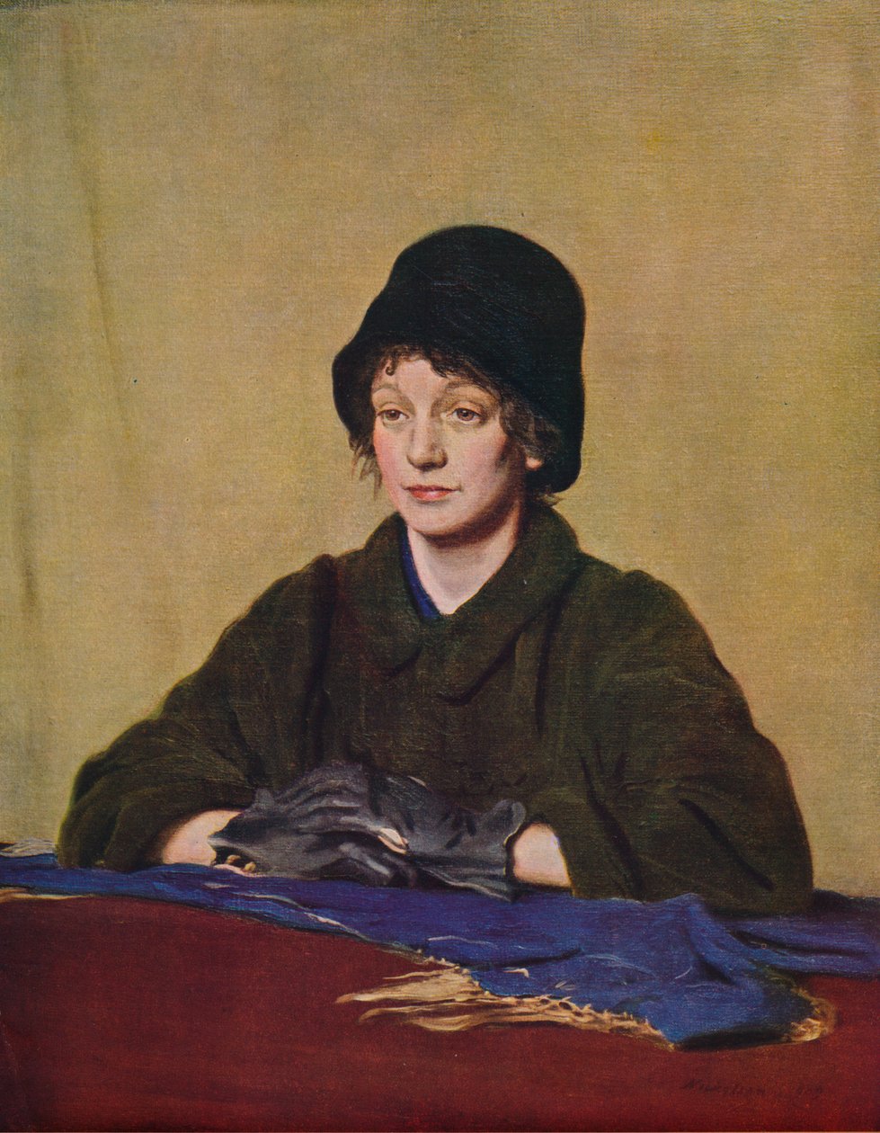 Pigen med den lasede handske, 1909, 1935. af William Nicholson