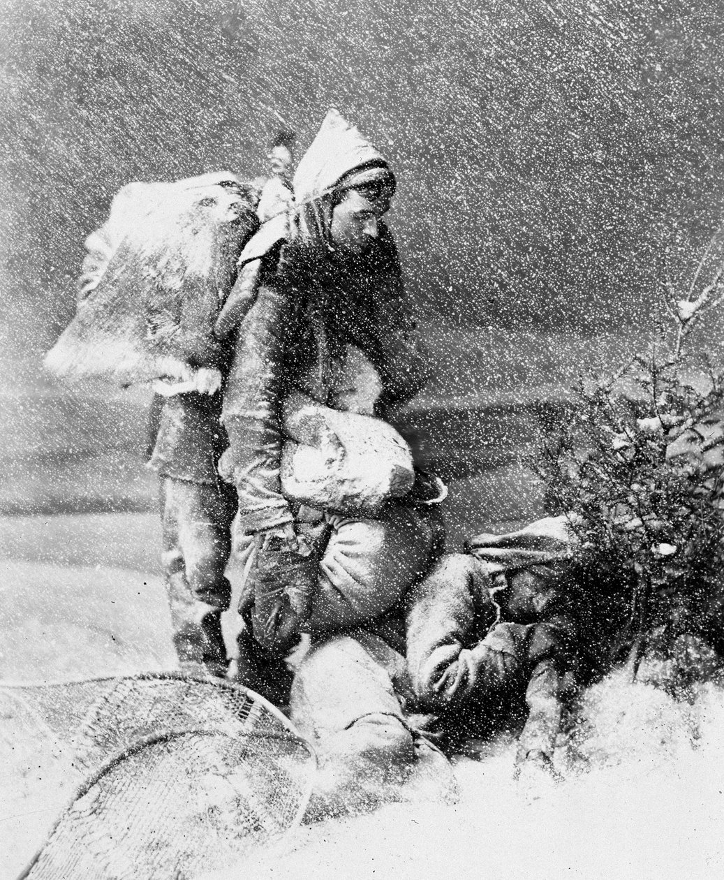 Life of the Trapper i Canada, foto af Nottman, omkring 1890. af William Notman