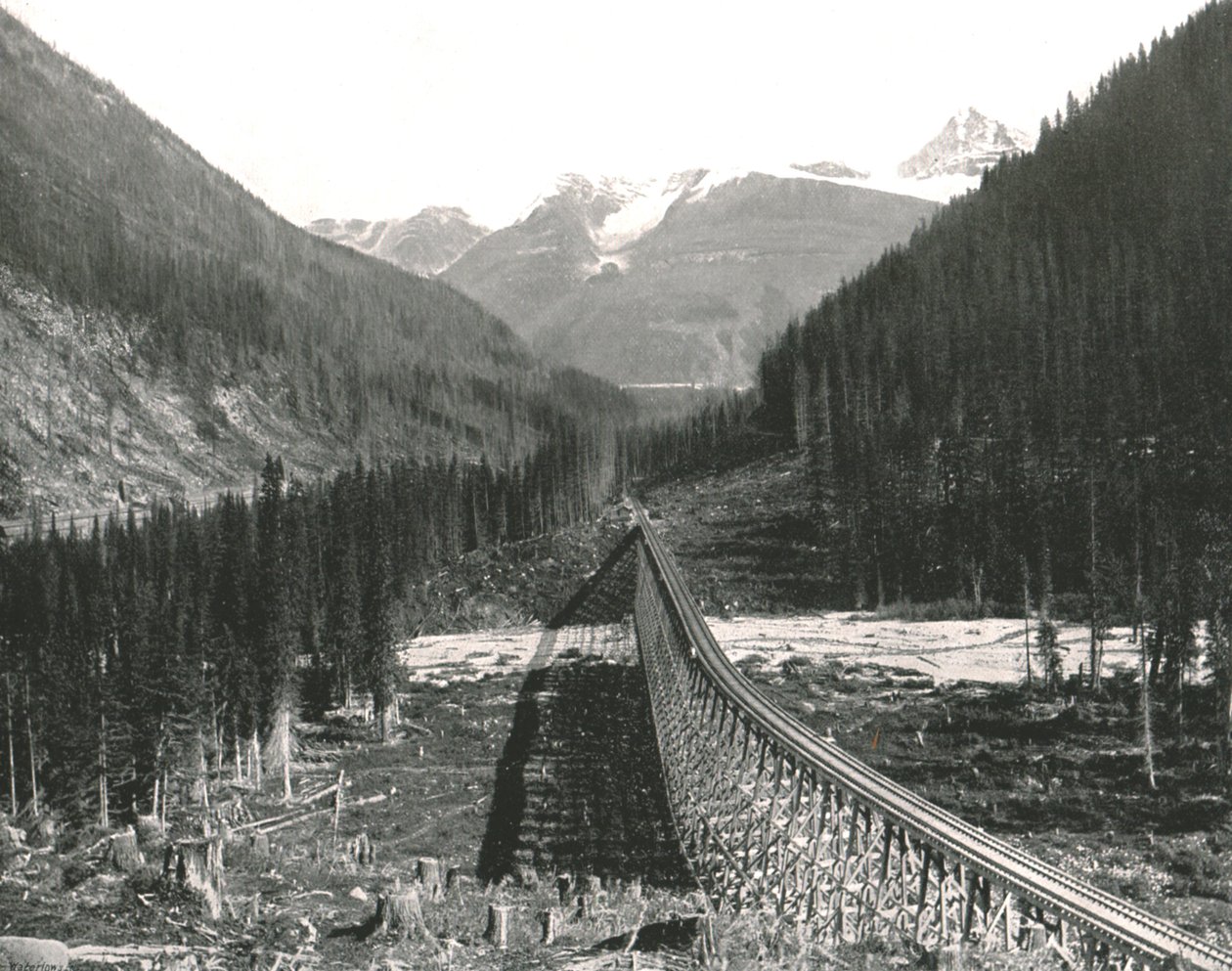 The Rockies: Loop viser fire numre, 1895. af William Notman and Son