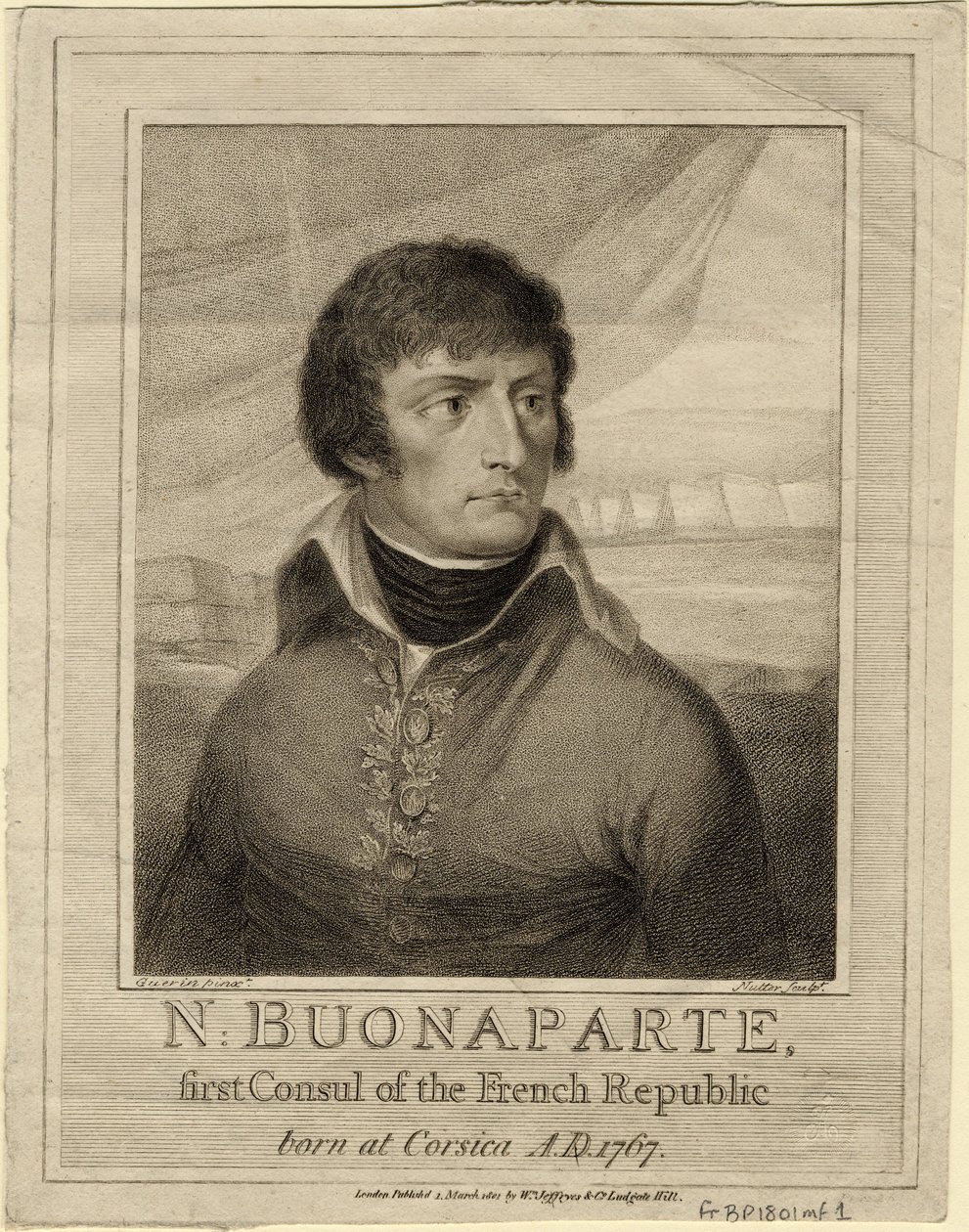 Napoleon Bonaparte som første konsul i Frankrig, 1801 af William Nutter
