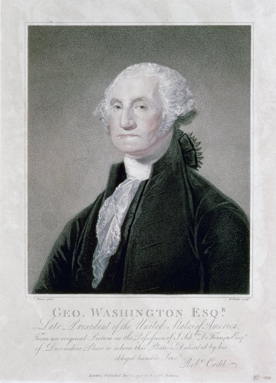 Portræt af George Washington, 1798 af William Nutter