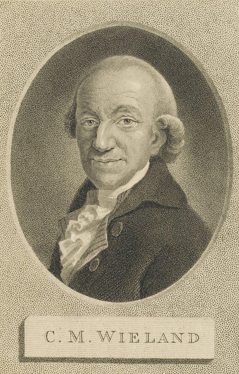 Portræt af digteren og forfatteren Christoph Martin Wieland 1733-1813, 1800. af William Nutter