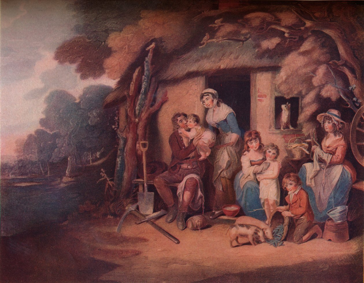 The Husbandmans - Lørdag Aften: Return from Labour, c1789 af William Nutter