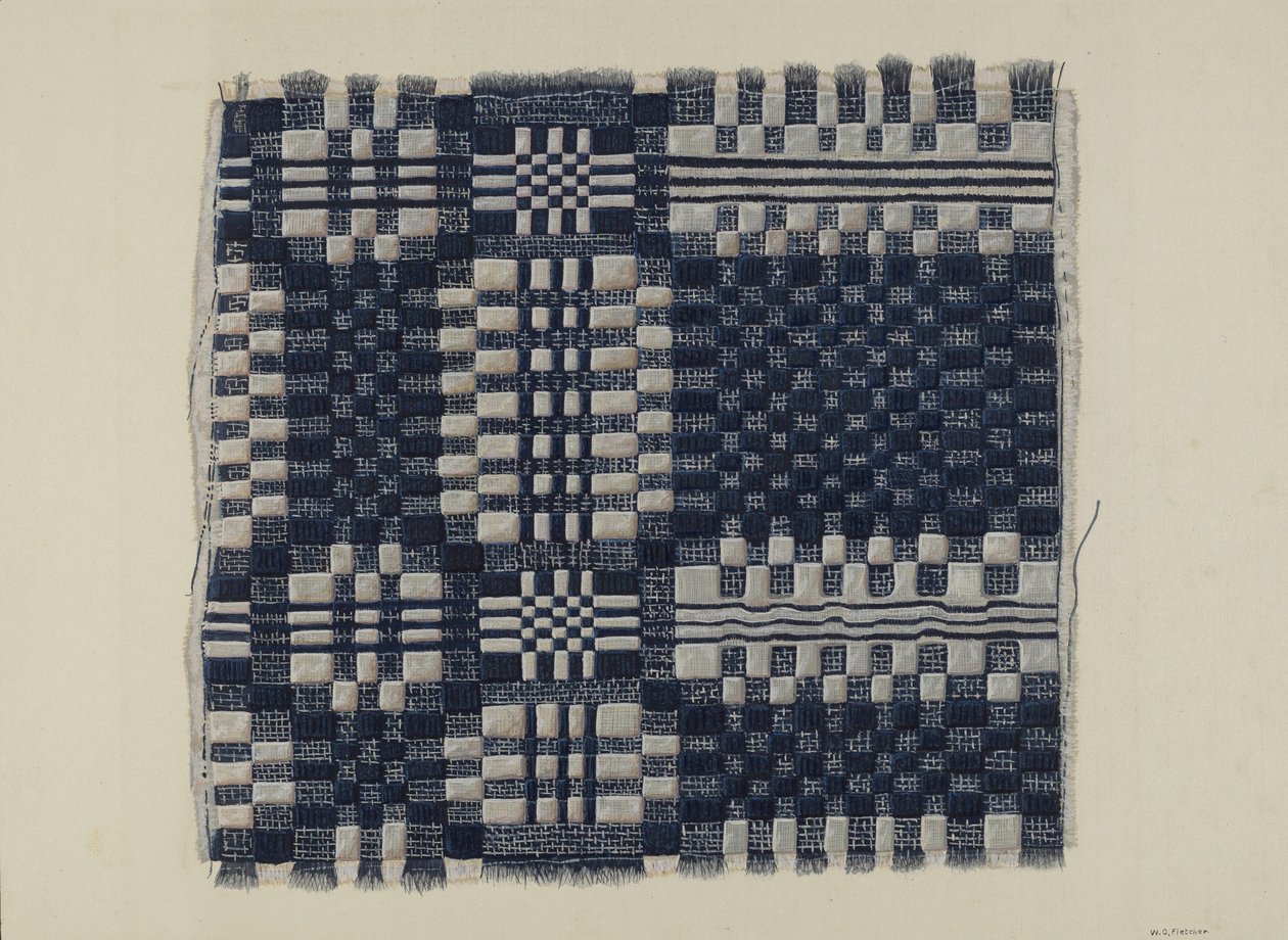 Blue and White Homespun, ca. 1937. af William O. Fletcher