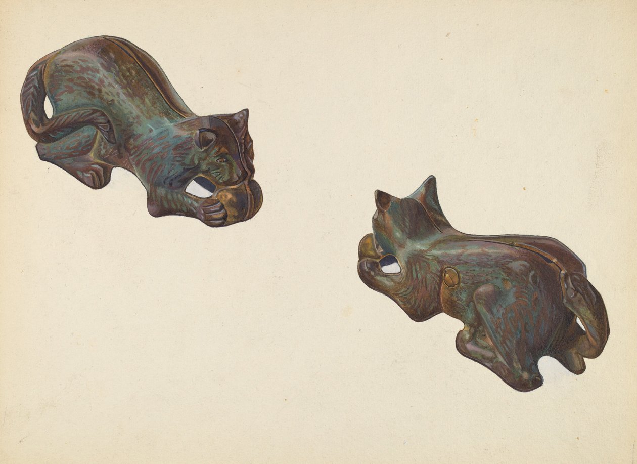 Cat and Ball møntbank, ca. 1939. af William O. Fletcher