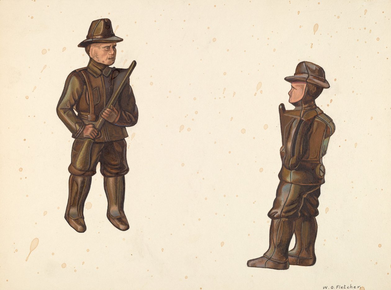 Soldat i Khaki Møntbank, ca. 1938. af William O. Fletcher