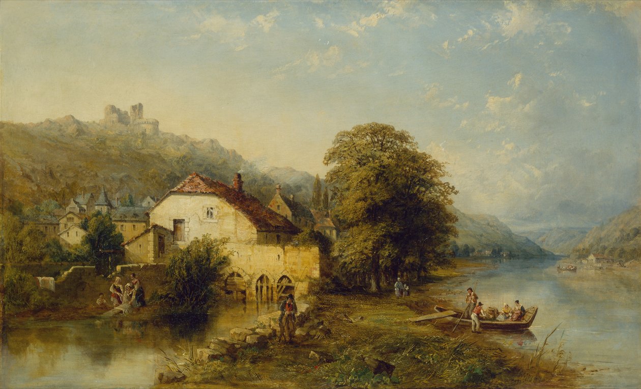 Udsigt over River Inn nær Swartz, Tyrol af William Oliver