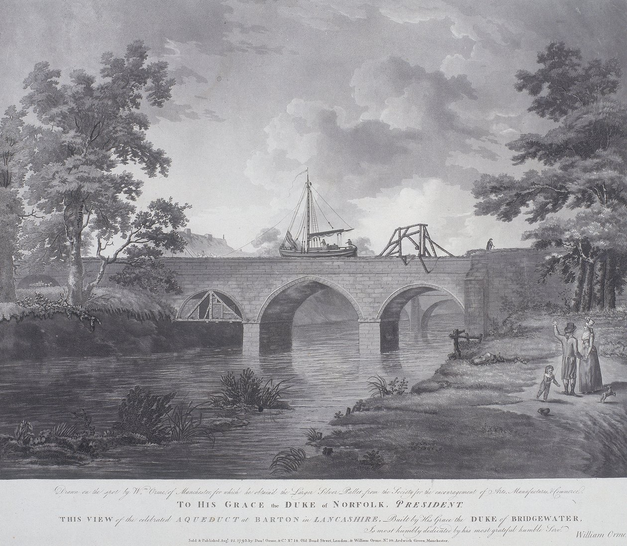 Akvædukten ved Barton, nær Manchester, 1793 af William Orme