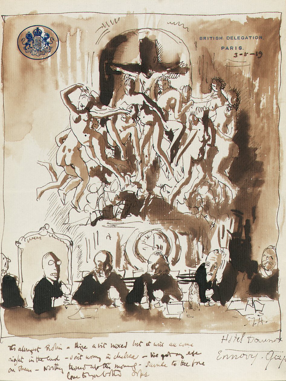 Ved fredskonferencen i Paris af William Orpen