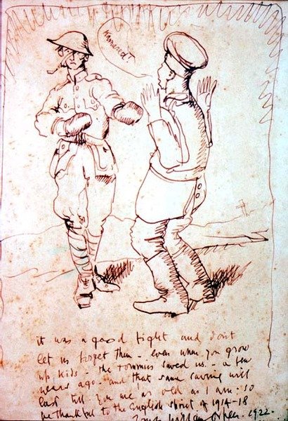 "Det var en god kamp... (tegning) af William Orpen