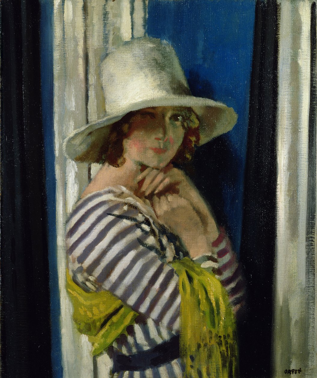 Fru Hone i stribet kjole, 1912 af William Orpen