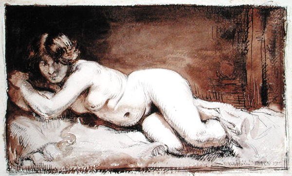 Nøgen kvindefigur af William Orpen