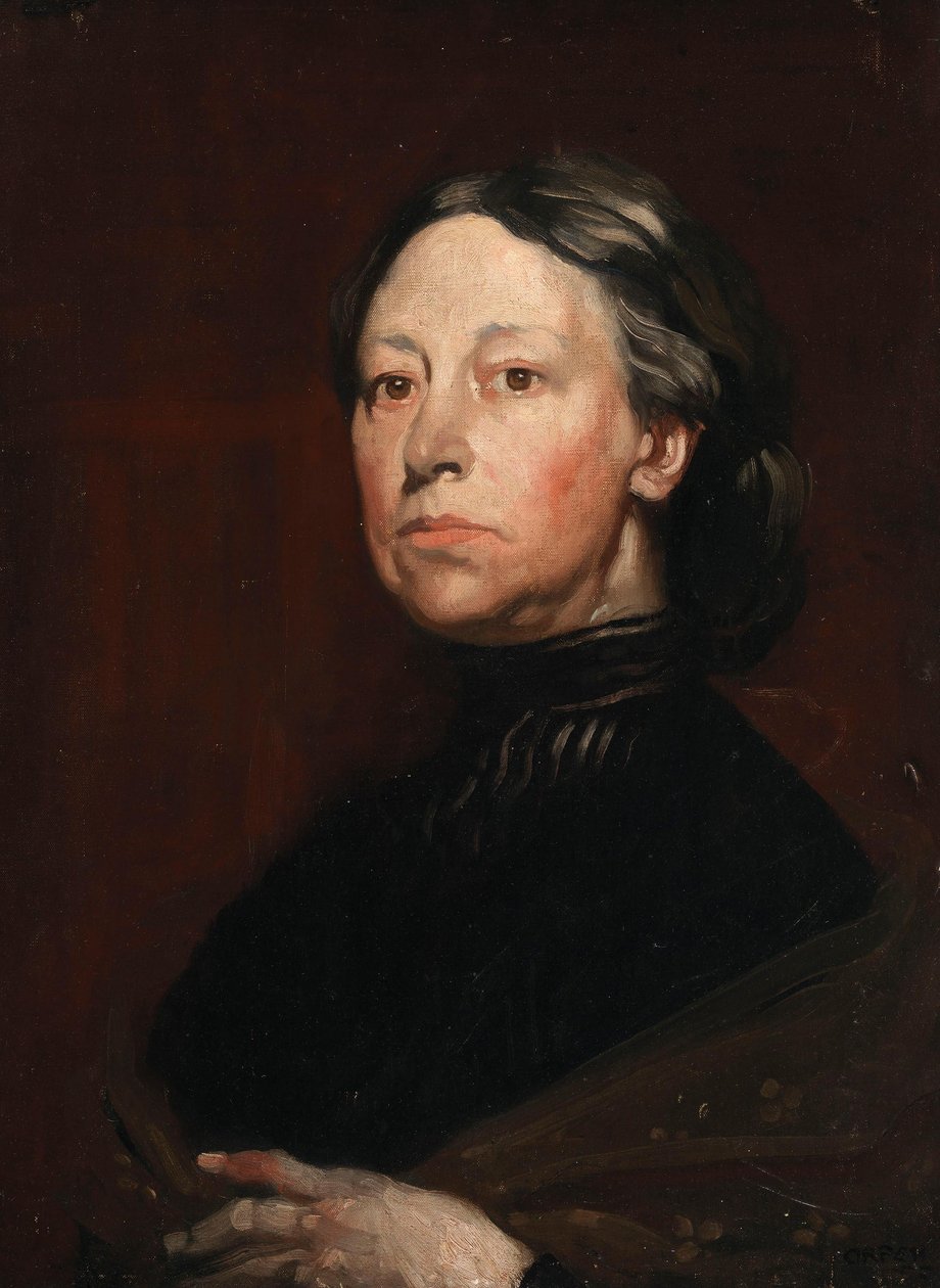 Portræt af Augusta Gregory (1852-1932), dramatiker og folklorist af William Orpen