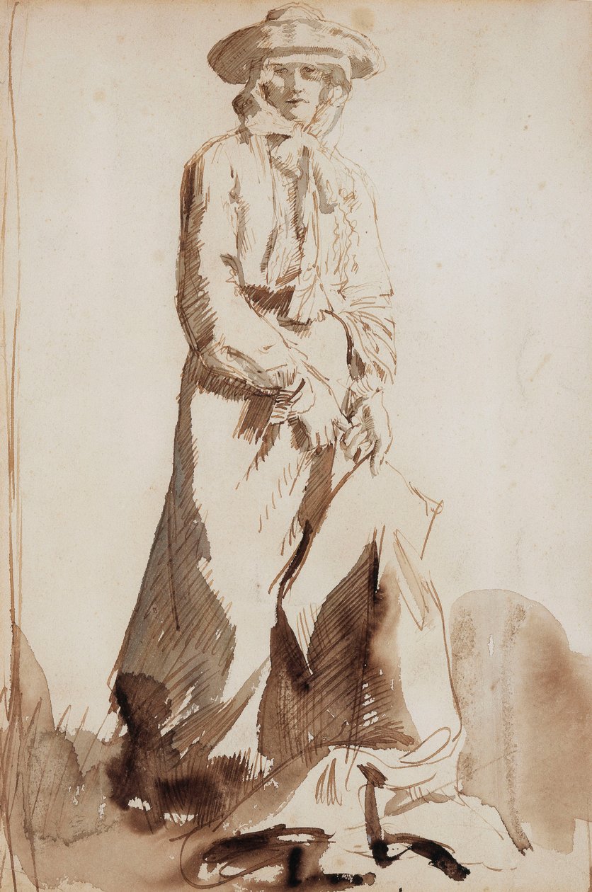Portræt af Grace, kunstnerens kone, af William Orpen