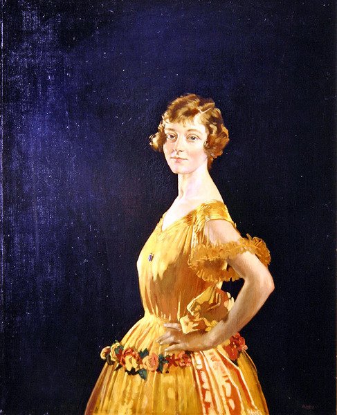 Portræt af Miss Simpson (olie på lærred) af William Orpen