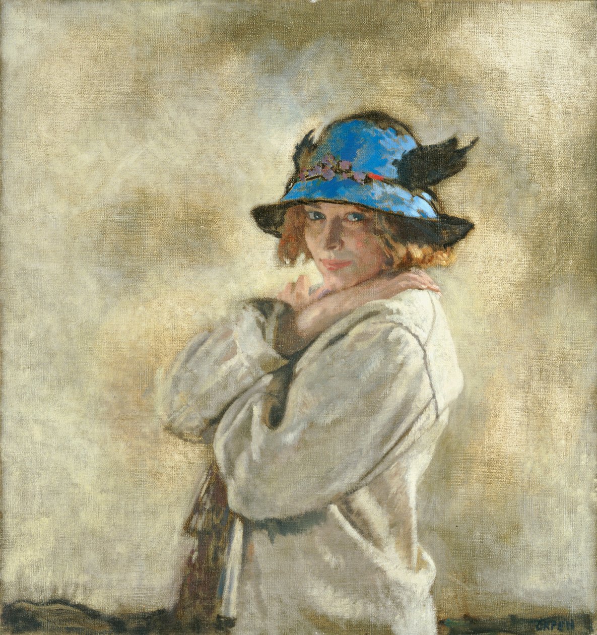 Den blå hat, 1912 af William Orpen