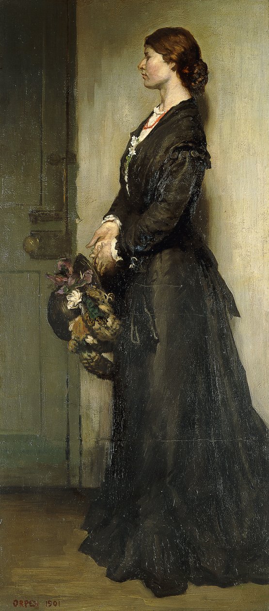 The Lady in Black, 1901 af William Orpen