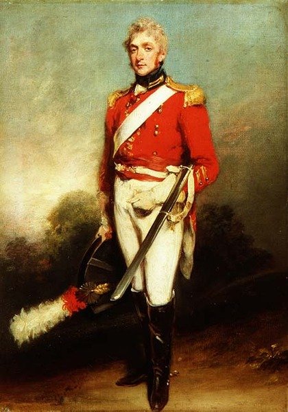 Portræt af James Townley fra den første livgarde i uniform af William Owen