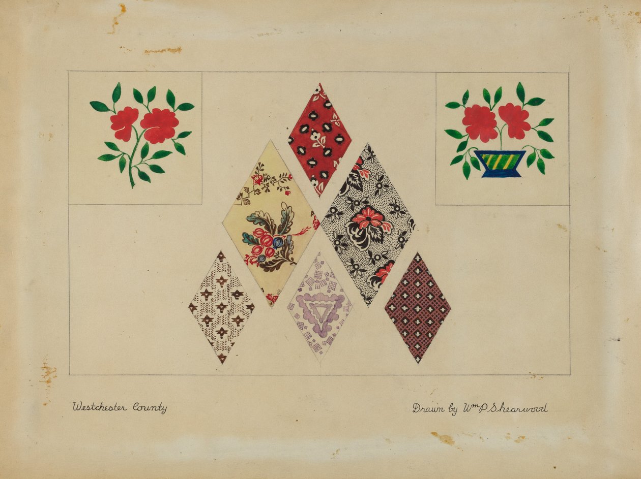 Trykte quiltmønstre af William P. Shearwood
